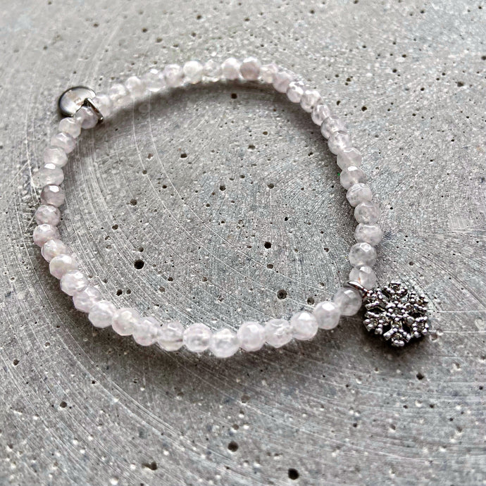 Armband Snowflake - Lavendelquarz